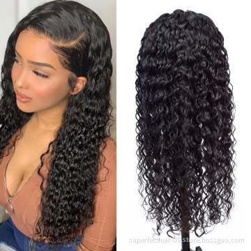 New Arrival Human Hair13*4 Lace Frontal Wig Water Wave Pre-plucked Wig For Black Women Lace Wigs